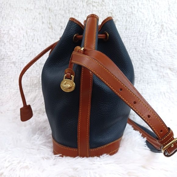 VTG Dooney & Bourke Navy and Brown Purse - Picture 2 of 16
